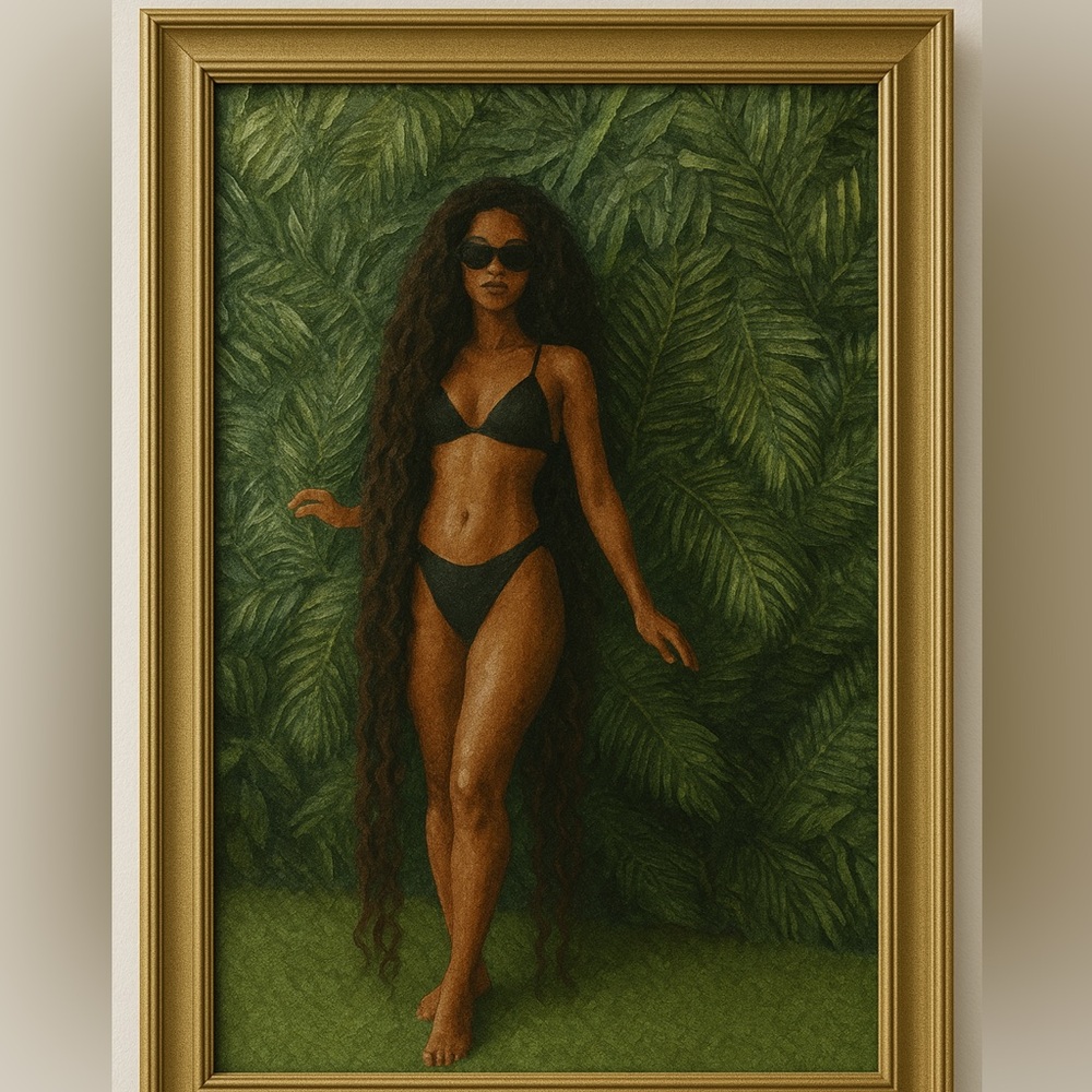 Jiannis  bythelionbody, Jiannis” – Bronze Muse Framed Portrait (90x90 cm)